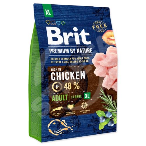 Krmivo Brit Premium by Nature Adult XL 3kg