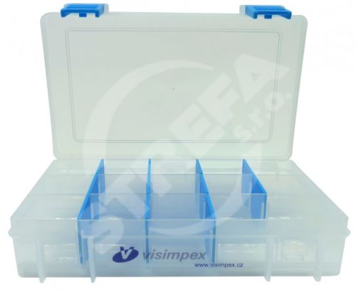 VISIBOX prázdný L, transparentní/modrá / balení 1 ks
