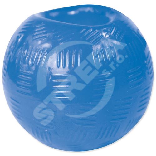 Hračka DOG FANTASY Strong míček gumový modrý 6,3 cm 1 ks