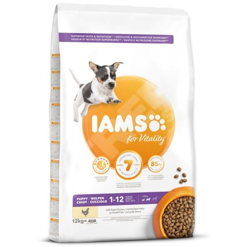 Krmivo IAMS Dog Puppy Small & Medium Chicken 12kg