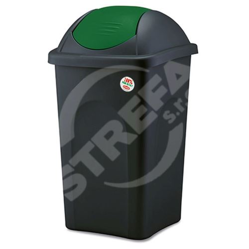 Odpadkový koš výklopný MULTIPAT 60l,plastový zelené víko