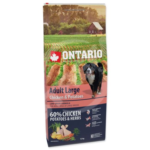 Krmivo Ontario Adult Large Chicken & Potatoes 12kg