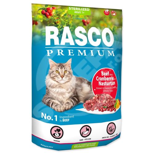 Krmivo Rasco Premium Sterilized hovězí s brusinkou a lichořeřišnicí 0,4kg