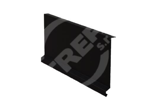 Závětrná lišta pod krajovou tašku RŠ 250, Lakovaný pozink, Černá RAL9005