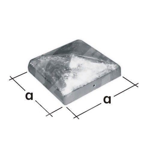 Stříška čtvercová pro sloup 70, DKK 70 zinek žárový / balení 1 ks