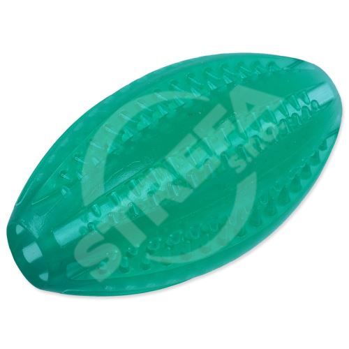 Míček Dog Fantasy DENTAL MINT rugby zelený 9cm