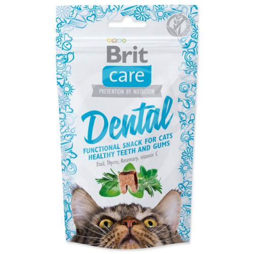 Pochoutka Brit Care Cat Snack Dental 50g