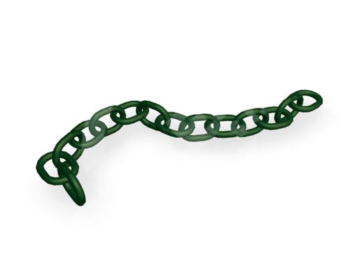 PREFA svodové řetězy, 5 mm, Mechově zelená RAL 6005
