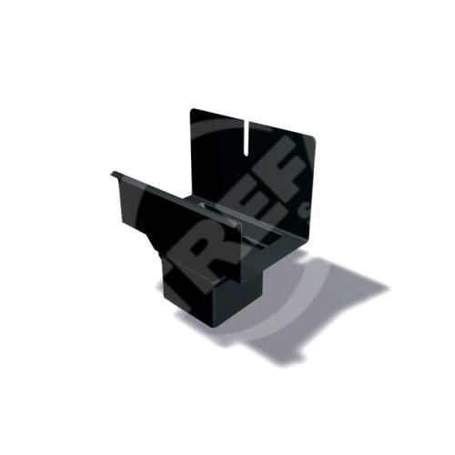 PREFA kotlík hranatý hliníkový, šířka 150/100x100 mm pro hranatý svod, Černá P10 RAL 9005