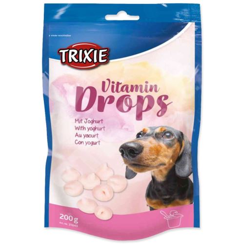 Pochoutka Trixie Dropsy vitaminové s jogurtem 200g