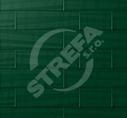 PREFA střešní/fasádní panel fx.12, 1400 x 420 mm velký hladký, Mechově zelená P10 / balení 11,76 m2