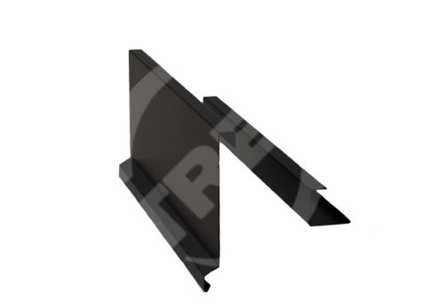 Závětrná lišta pro plastovou šindel RŠ 375, Lakovaný pozink, Černá RAL9005