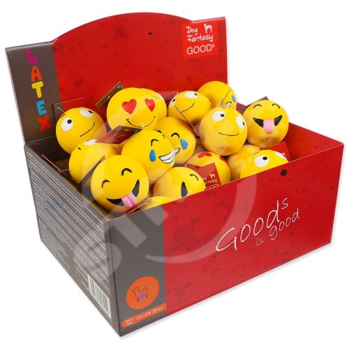 Displej hračky DOG FANTASY Latex Emoji Ball 36 ks