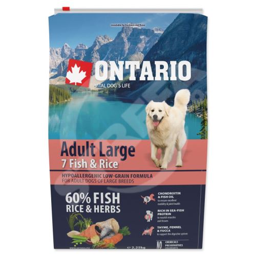 Krmivo Ontario Adult Large Fish & Rice 2,25kg