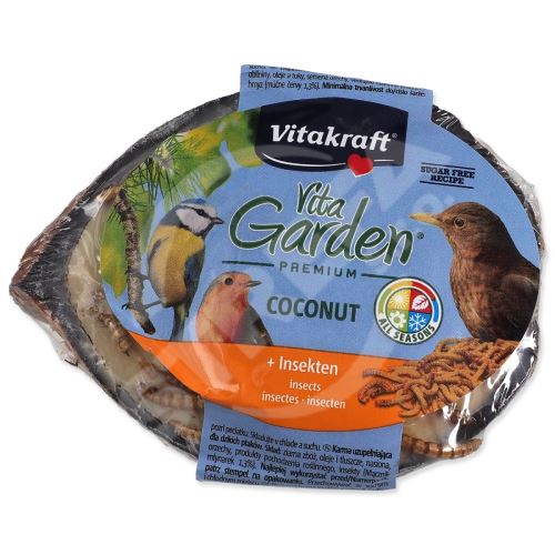 Kokos VITAKRAFT Vita Garden 1/2 plněný moučnými červy 1 ks