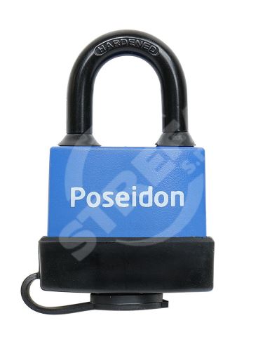 Zámek visací POSEIDON 40, 3 klíče, voděodolný s plastovým krytem