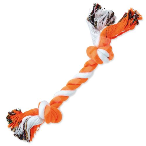 Uzel DOG FANTASY bavlněný oranžovo-bílý 2 knoty 25 cm 1 ks
