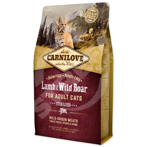 Krmivo Carnilove Sterilised Adult Cats Lamb & Wild Boar 2kg