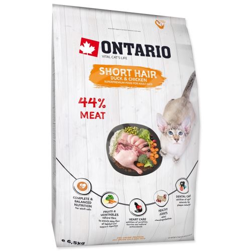 Krmivo Ontario Cat Shorthair 6,5kg