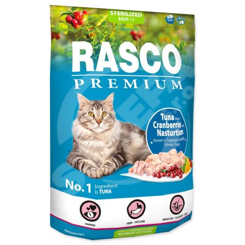 Krmivo Rasco Premium Sterilized tuňák s brusinkou a lichořeřišnicí 0,4kg