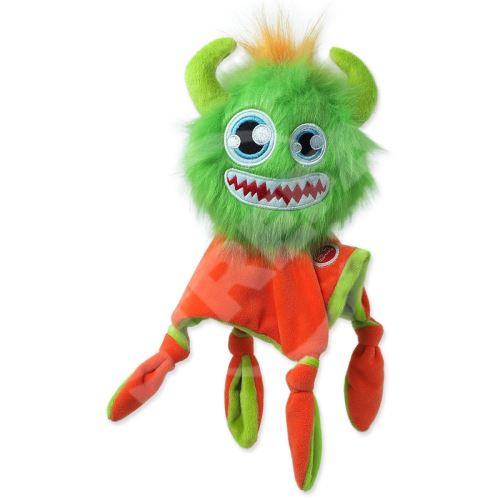 Hračka Dog Fantasy Monsters strašidlo pískací chlupaté zelené s dečkou 28cm