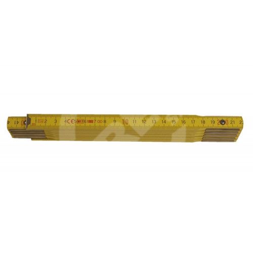 Skládací metr Profi, dřevěný, žlutý, délka 1M / balení 1 ks