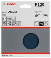 BOSCH Brusný papír F550, balení 5 ks 115 mm, 120 (5 ks) 2608608Y08