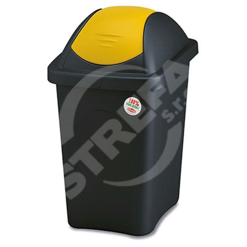 Odpadkový koš výklopný MULTIPAT 30l, plastový žluté víko