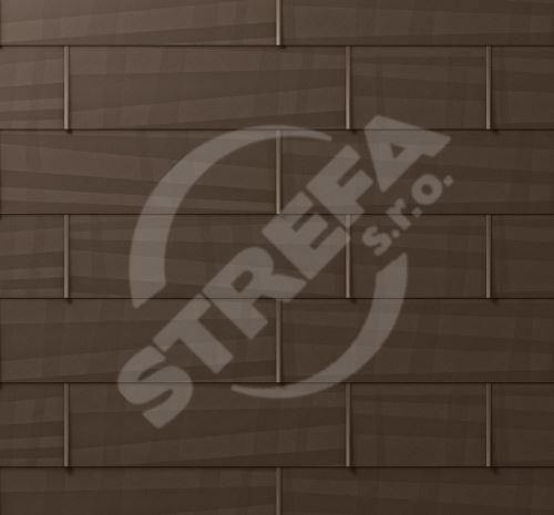 PREFA střešní/fasádní panel fx.12, 1400 x 420 mm velký hladký, Vojenská hnědá - khaki P10 / balení 11,76 m2