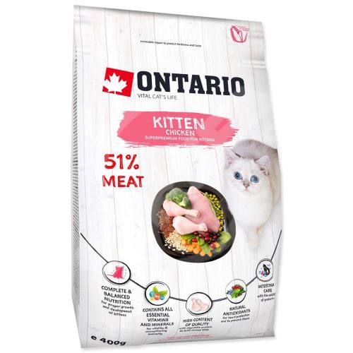 Krmivo Ontario Kitten Chicken 0,4kg