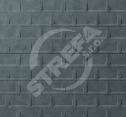 PREFA střešní panel r.16, 700 x 420 mm stucco, Břidlicová P10 / balení 8,24 m2