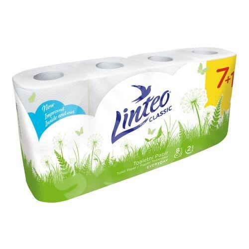 Papír toaletní LINTEO 2vrstvý Bílá (7+1ks)