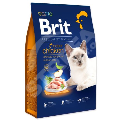 Krmivo Brit Premium by Nature Cat Indoor Chicken 8kg