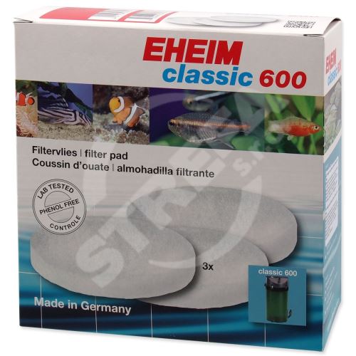 Náplň Eheim vata filtrační jemná Classic 600 3ks