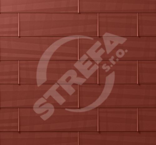 PREFA střešní/fasádní panel fx.12, 1400 x 420 mm velký hladký, Tmavě červená P10 / balení 11,76 m2