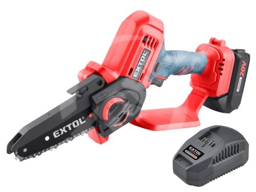 EXTOL PREMIUM jednoruční aku řetězová pila 12cm SHARE 20V LiIon 2Ah 8891922
