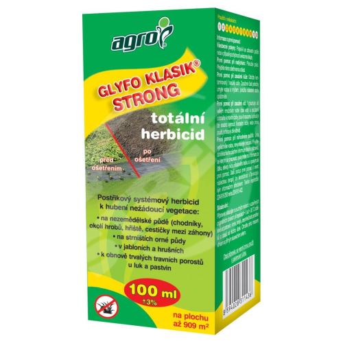 AGRO GLYFO Klasik Strong totalní herbicid  100ml