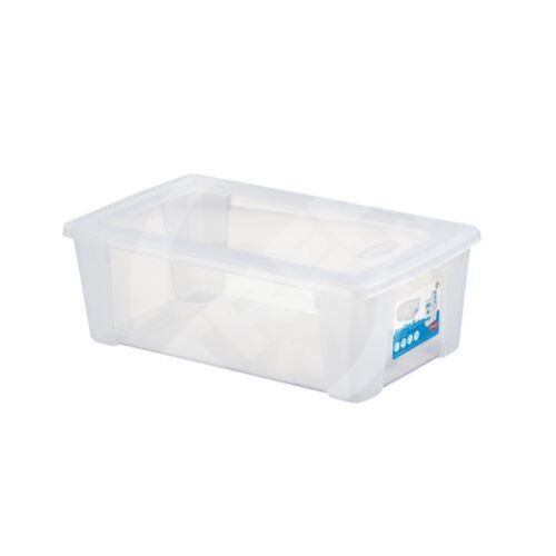 Plastový úložný box s víkem průhledný SCATOLA 5L, 32.5x19x11cm