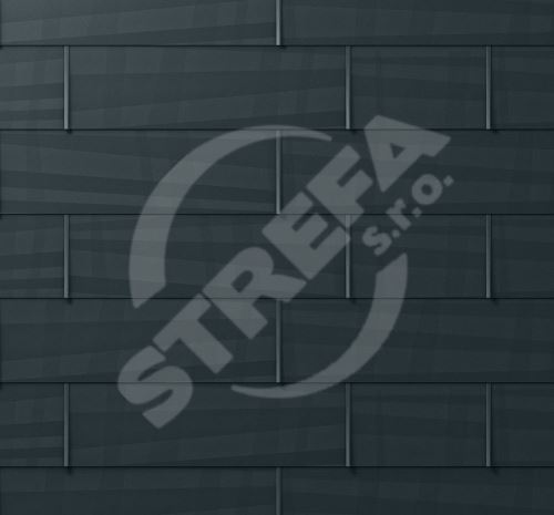 PREFA střešní/fasádní panel fx.12, 700 x 420 mm malý hladký, Černá P10 / balení 8,24 m2
