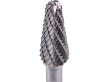 EXTOL INDUSTRIAL fréza karbidová, konická 14° zakulacená, pr.10x25mm/stopka 6mm,sek střední (double-cut) 8703784