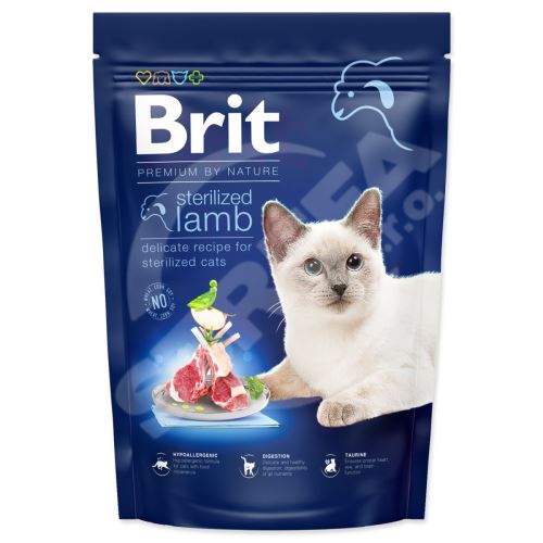 Krmivo Brit Premium by Nature Cat Sterilized Lamb 800g