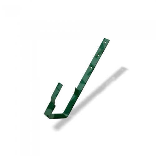 PREFA hliníkový hák žlabu hranatý rovný, šířka 120 mm, Mechově zelená RAL 6005