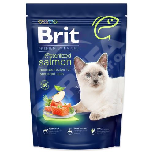 Krmivo Brit Premium by Nature Cat Sterilized Salmon 800g