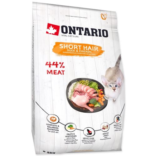 Krmivo Ontario Cat Shorthair 2kg