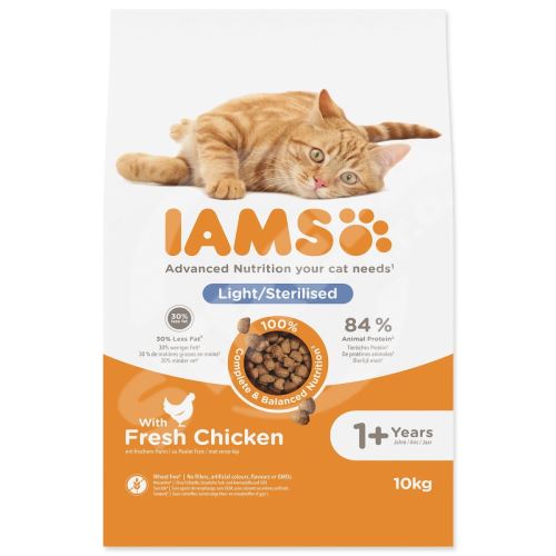 Krmivo IAMS Cat Adult/Senior Weight Control/Sterilized Chicken 10kg