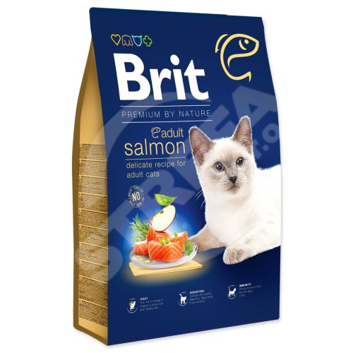 BRIT Premium by Nature Cat Adult Salmon 8 kg