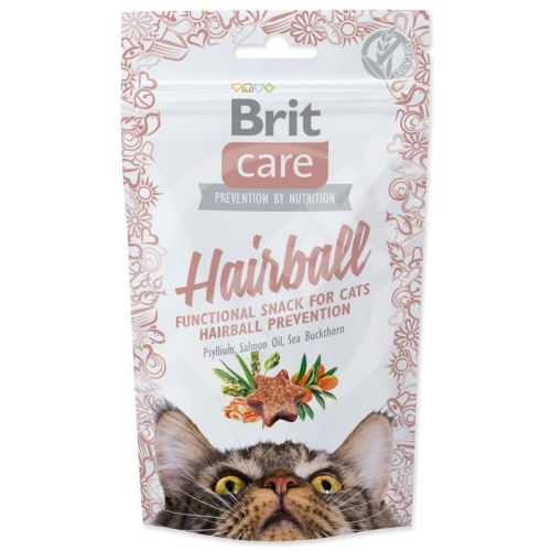 Pochoutka Brit Care Cat Snack Hairball 50g