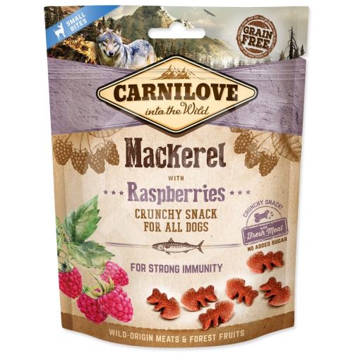 Pochoutka Carnilove Dog Crunchy Snack makrela s malinami 200g