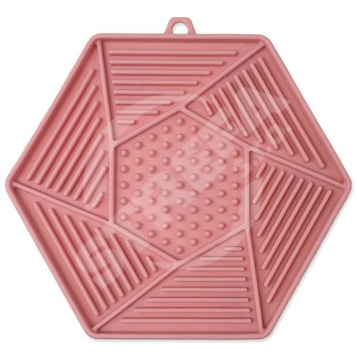 Podložka EPIC PET Lick & Snack lízací hexagon světle růžový 17 x 15 cm