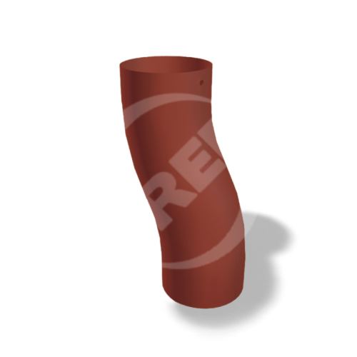 PREFA soklové koleno hliníkové Ø 100 mm, Tmavě červená RAL 3009